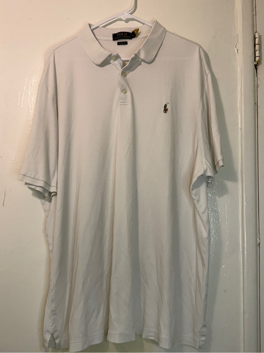 Polo Ralph Lauren Men XXL Classic Fit White Short Sleeve Polo Shirt Pony Logo